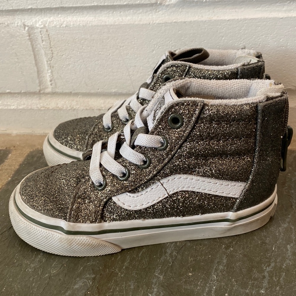 Vans hi-top glitter sneakers toddler size 6.5